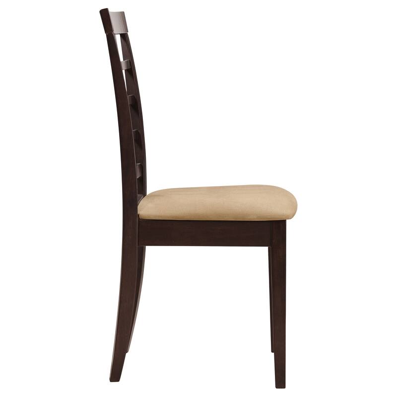 Kelso Cappuccino Lattice Back Dining Side Chair (Set of 2)