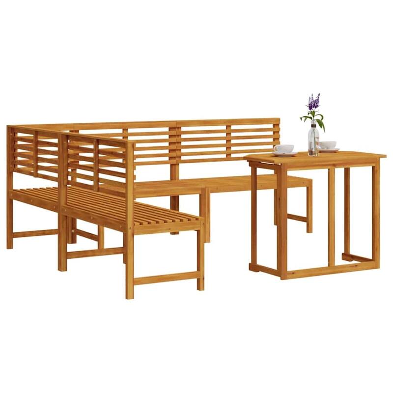 vidaXL Garden Bench Set Brown solid acacia wood - 20 x 35 x 30