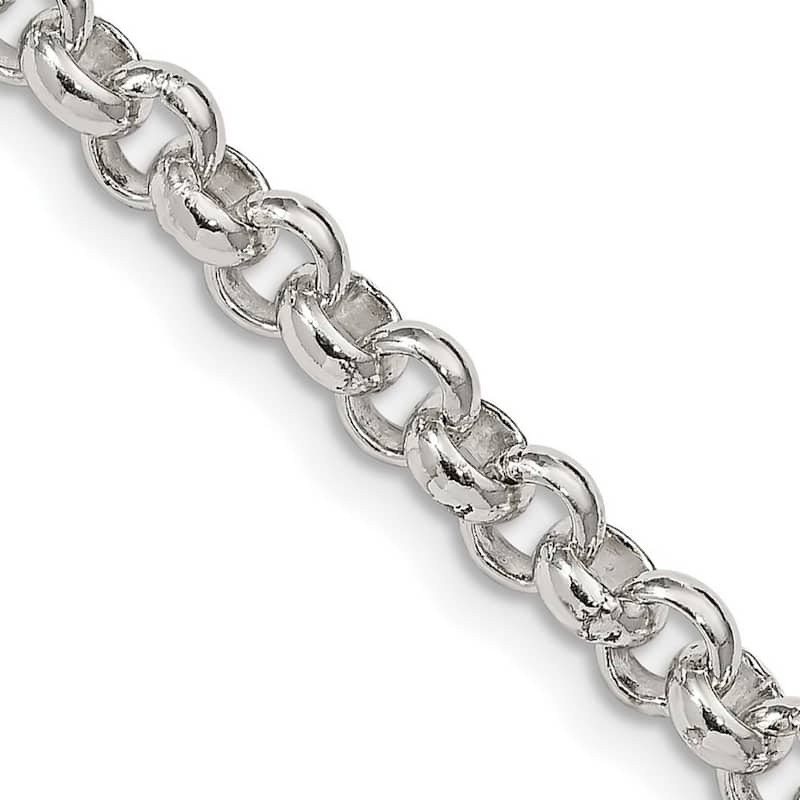Curata 925 Sterling Silver Solid Polished 5mm Rolo Chain Necklace (Lobster)w