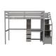 preview thumbnail 28 of 32, Multi-function Concise Design Twin Size Loft Bed with a Stand-alone Bed,Desk with Shelves Beneath,Solid Wood Versatile Bed