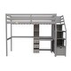 preview thumbnail 11 of 15, Practical Twin Size Loft Bed with a Stand-alone Bed,Storage Staircase,Desk with Shelves