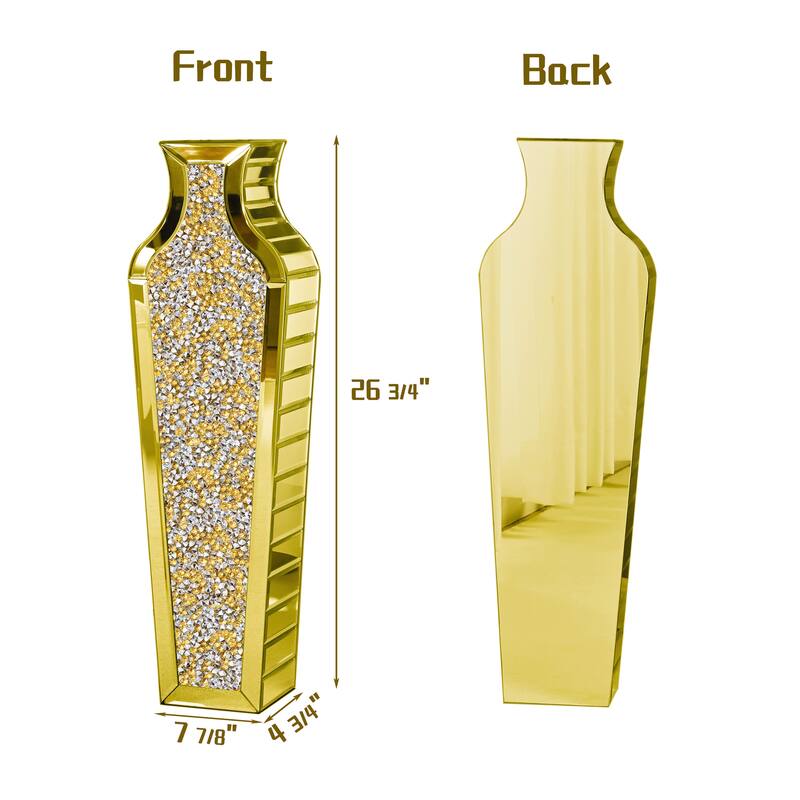 Glass Floor Vase Crystal Home Decor