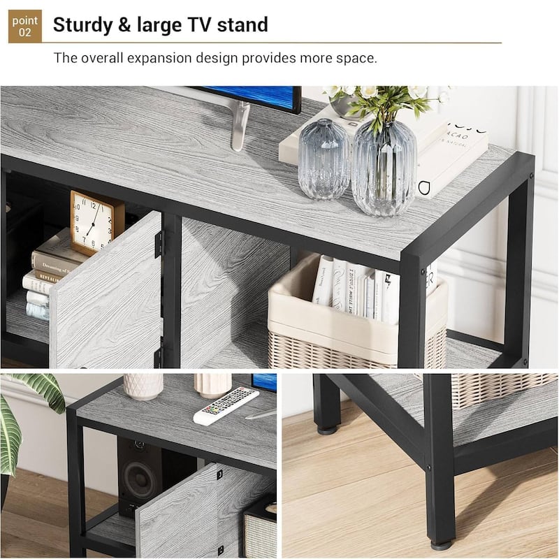 TV Stand for 58 Inch TV Entertainment Center Fits Up to 70 Inch TVs for Living Room - N/A