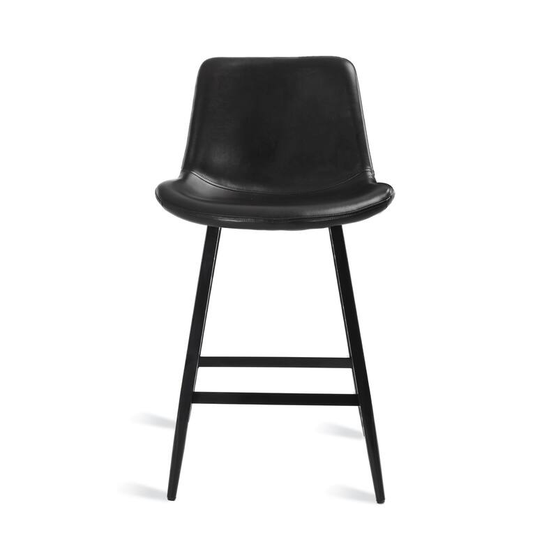 Modern Faux Leather Upholstered Bars tools Set of 3 Counter Height Bar Chairs - 21.25" W x 21.85" D x 34.64" H