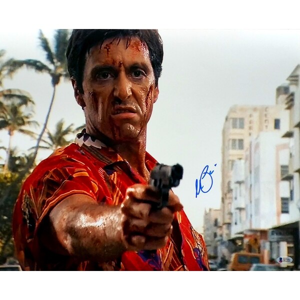 Shop Al Pacino Signed Scarface Tony Montana 16x20 Pointing Gun Photo Beckett Bas Overstock 16501263