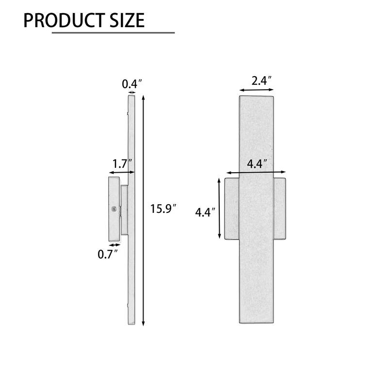 Outdoor Hardwired Wall Sconce Light With 360 Degree Rotation