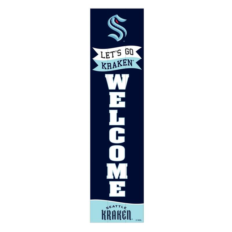 47" Porch Leaner Welcome Wall Sign, Seattle Kraken