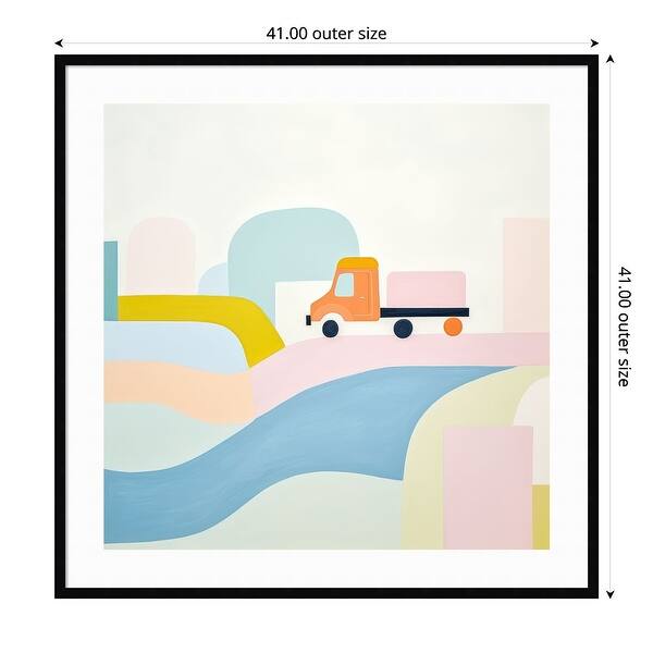 slide 2 of 11, Imagination on Wheels III by Lazar studio Wood Framed Wall Art Print Black - 41 x 41 in