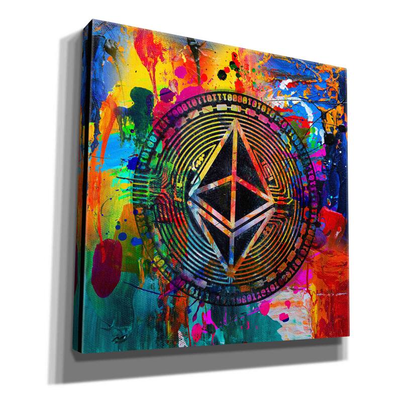 Epic Graffiti 'Eth Ethereum Crypto In Color' by Epic Graffiti Portfolio Giclee Canvas Wall Art