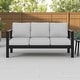 preview thumbnail 1 of 33, 3-Seater Outdoor Couch with Plush Cushions, Broad Armrests and Contoured Backrests Grey1