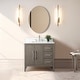 preview thumbnail 1 of 95, Vanity Art 36" Single Sink Bathroom Vanity Cabinet with Engineered Marble Countertop 36"/Brushed Nickel Handle - Driftwood Gray