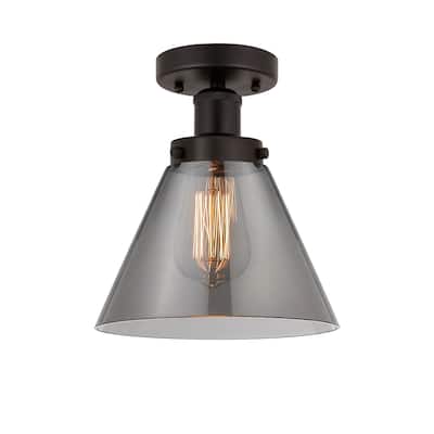 Innovations Lighting Edison Large Cone - 1 Light 7" Semi-Flush Mount