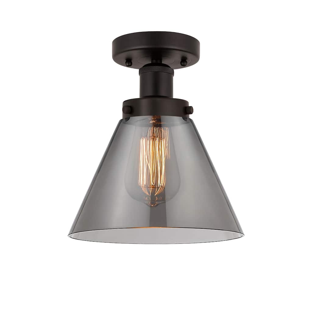Innovations Lighting Edison Large Cone - 1 Light 7" Semi-Flush Mount