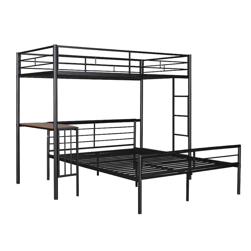 Twin Over Full Bunk Bed with Desk