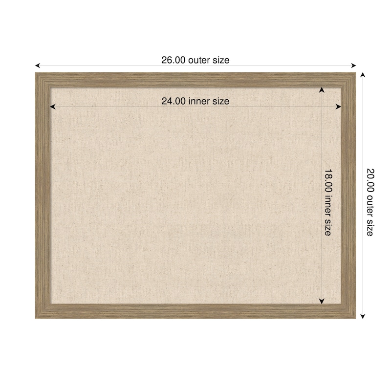 Kate and Laurel Pinboard Neutral Linen