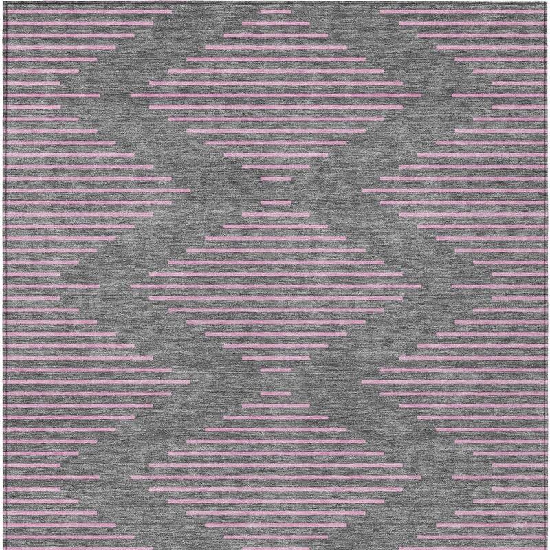 HomeRoots Geometric Transitional Rectangle Outdoor Rug