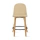 preview thumbnail 13 of 74, Farmhouse Plastic Round Bar Counter Stool Height High Chair Natural Solid Wood Kitchen Dining Patio Modern, Single, Set of 1 Cushion_Beige