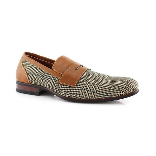 aldo casual dress shoes Ferro Aldo George MFA19690 Mens Formal Classic Lace Up Tuxedo Oxford Dress Shoes, in Cognac, Men's Size 10.5, Brown