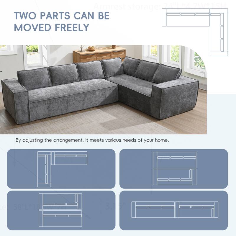 Minimalist Modular Sofa with Advanced Materials for Comfort and Style