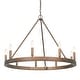 preview thumbnail 1 of 2, Carraway 9 Light Chandelier - Copper Patina
