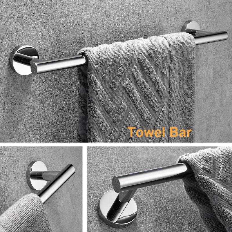 AITINKAN 3-Piece Bath Hardware Set Towel Holder Set in Stainless Steel