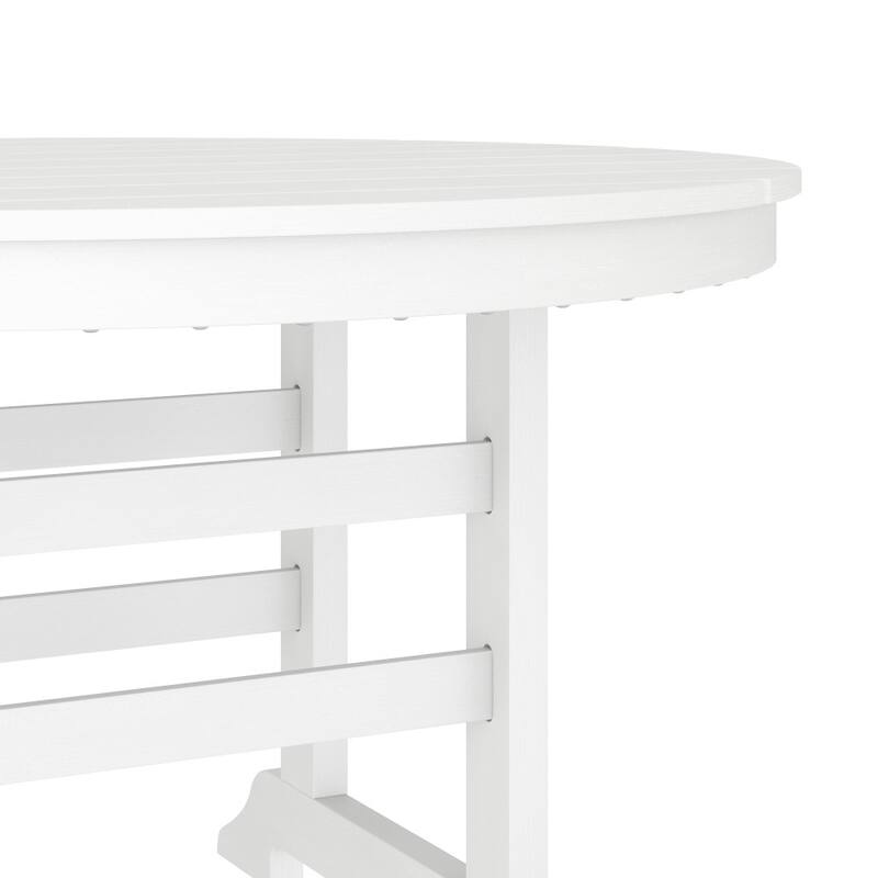 Commercial All Weather Adirondack Table and 4 Chairs with Cupholders