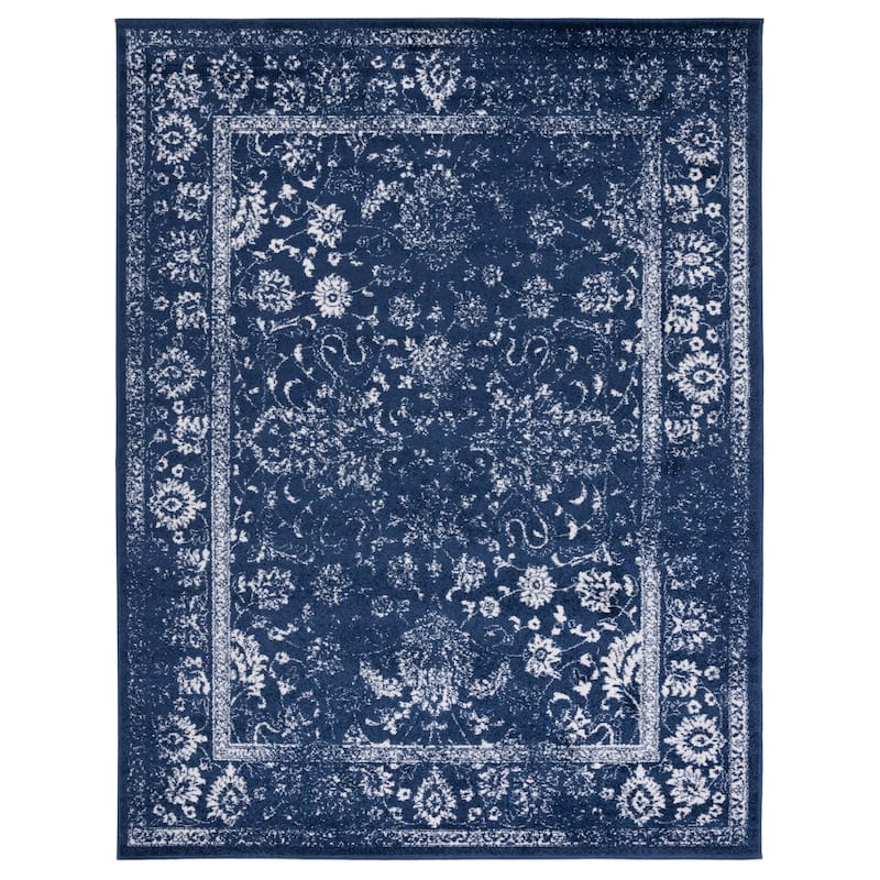 SAFAVIEH Adirondack Dakota Rustic Shabby Chic Distressed Rug - 10' x 14' - Navy/Ivory - Rectangle