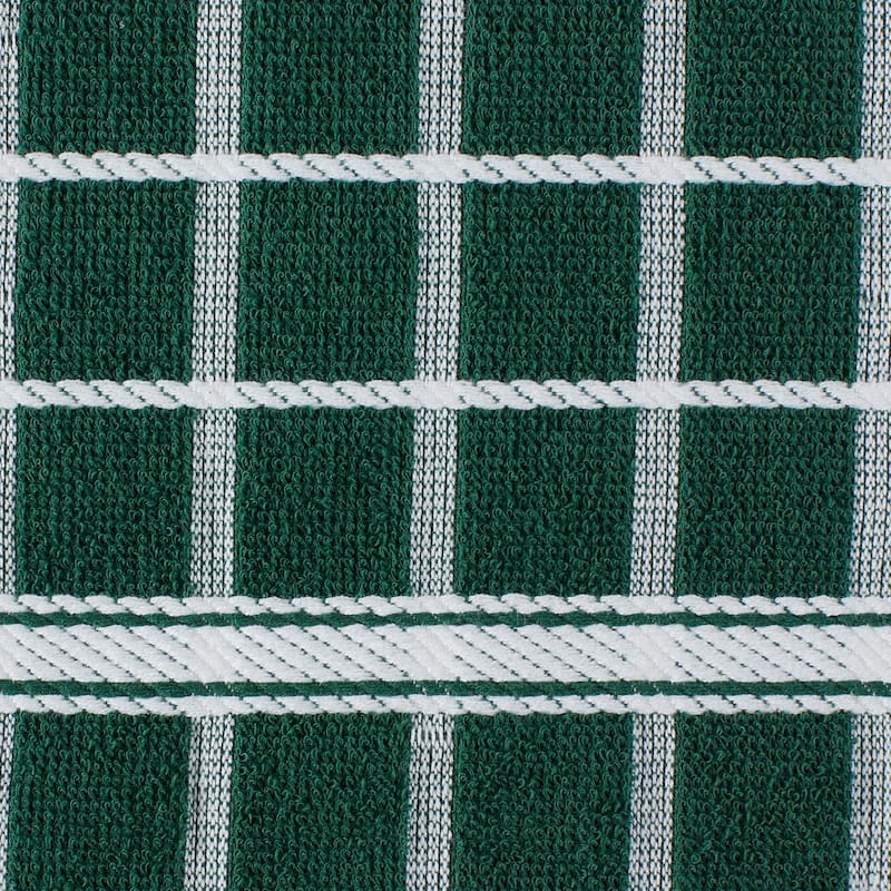 DII Solid Honey Gold Windowpane Terry Dishtowel 4 Piece