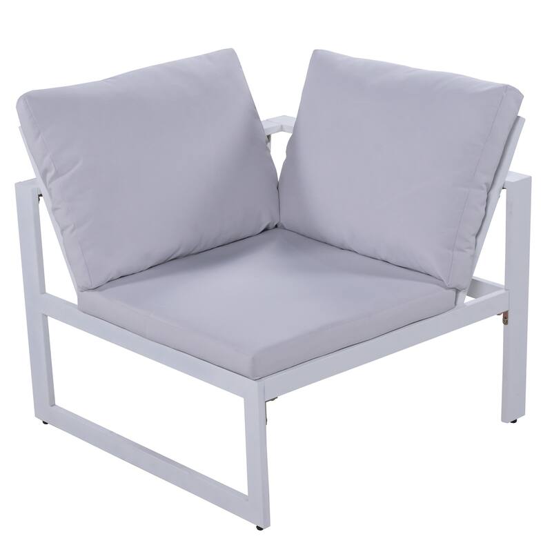 Industrial Style Outdoor Furniture Set, Love Seats, Single Sofa, Table