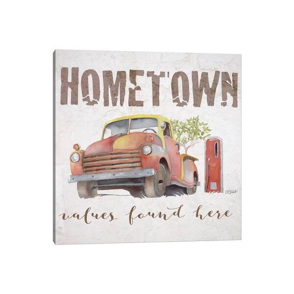 slide 2 of 7, iCanvas "Hometown Values Found Here" by Karen Tribett Canvas Print