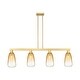 preview thumbnail 46 of 47, Innovations Lighting Urban Downtown - Brookhaven Almond - 4 Light 48" Stem Hung Island Light Satin Gold/Amber