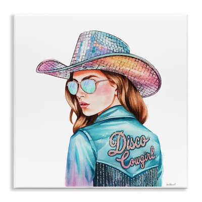 Stupell Disco Cowgirl Portrait Wall Plaque Art Design By Amanda Greenwood