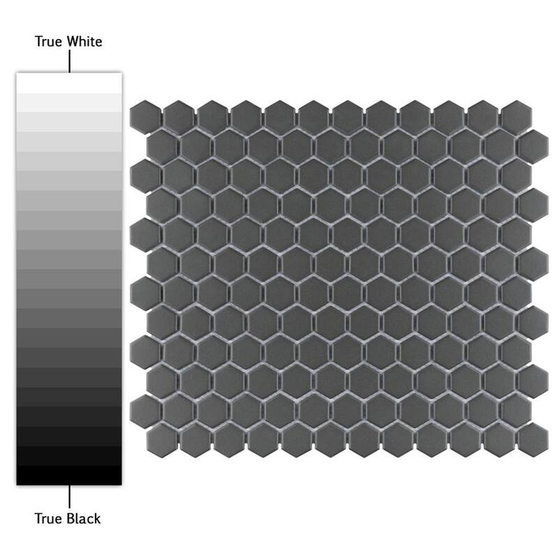 Merola Tile Gotham 1" Hex Black 10-1/4" x 11-3/4" x 5 mm Porcelain Unglazed Mosaic Tile