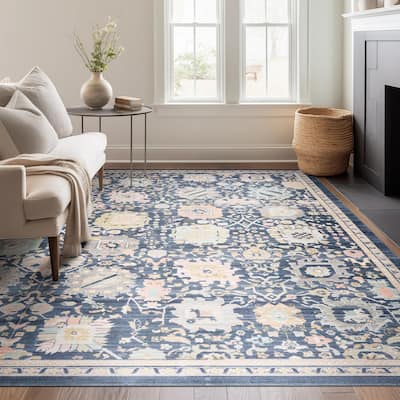 Crosswood Alyssa Traditional Floral Indoor Polyester Area Rug