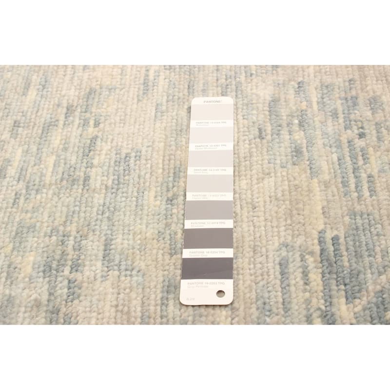 ECARPETGALLERY Hand-knotted Mystique Light Grey Wool Rug - 5' x 5' 1"