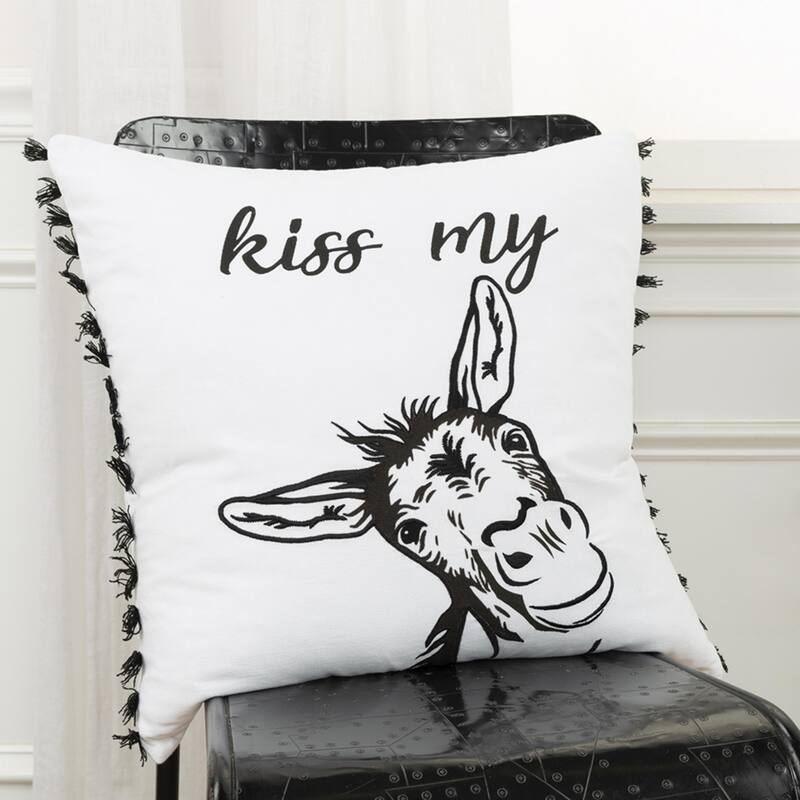 "Kiss my" Throw Pillow