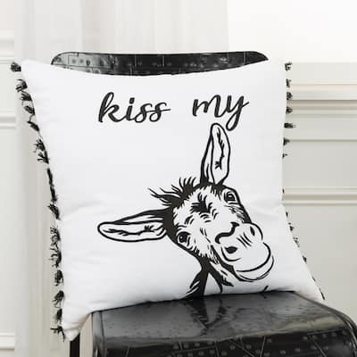 "Kiss my" Throw Pillow