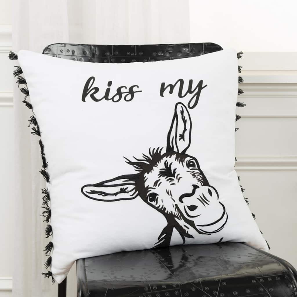 "Kiss my" Throw Pillow