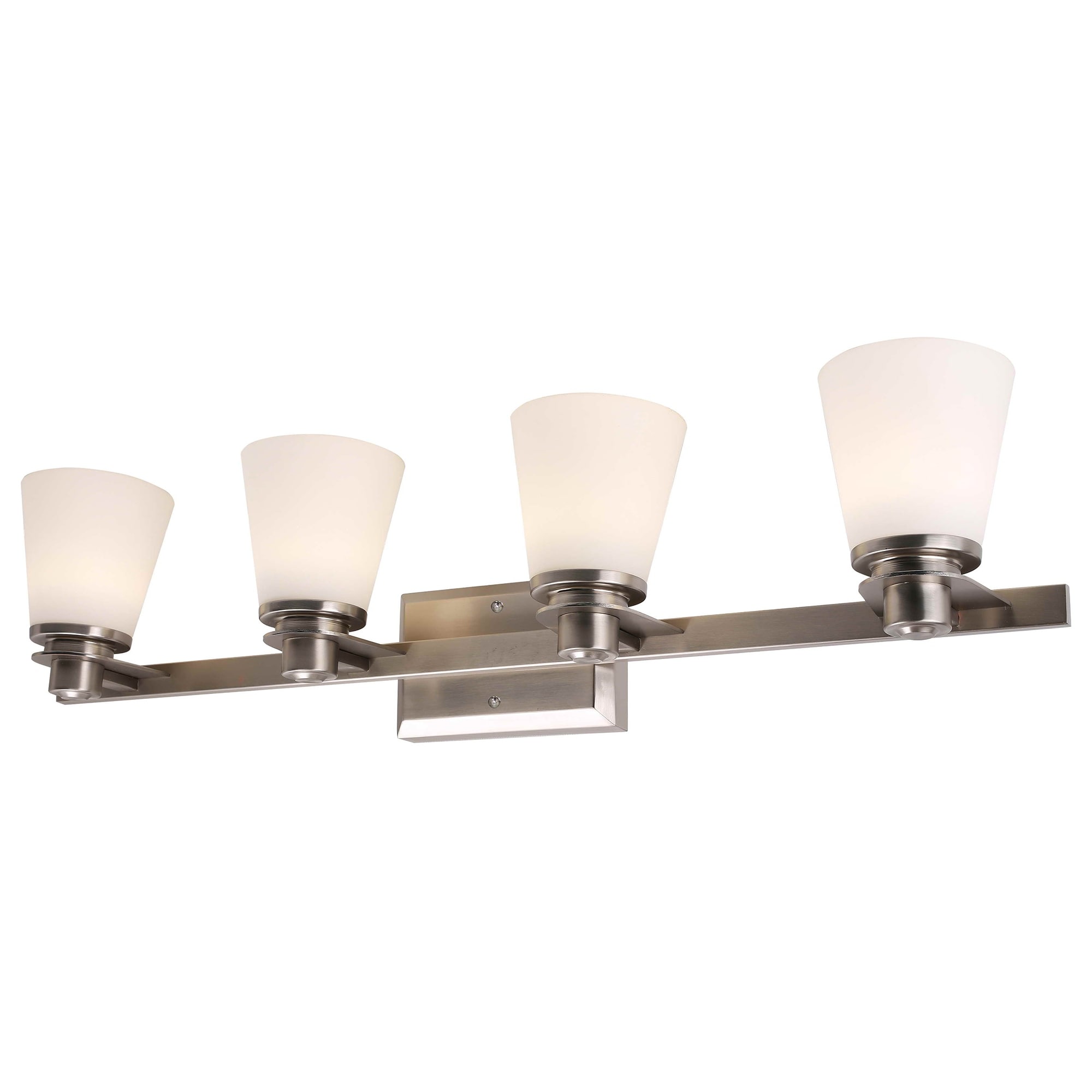 4 Light Vanity Lighting in Brushed Nickel LED integrated - Brushed Nickel