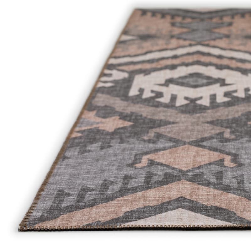 Indoor/ Outdoor Addison Yuma Southwest Ikat Washable Area Rug