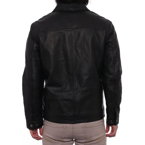 perry ellis lambskin leather jacket