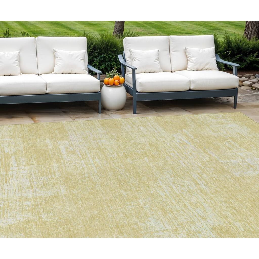 HomeRoots Abstract Transitional Rectangle Outdoor Rug