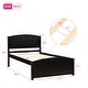 preview thumbnail 7 of 16, Durable Wood Platform Bed Perfect Blend of Support - 79.5"L X 41.7"W X 35.4"H