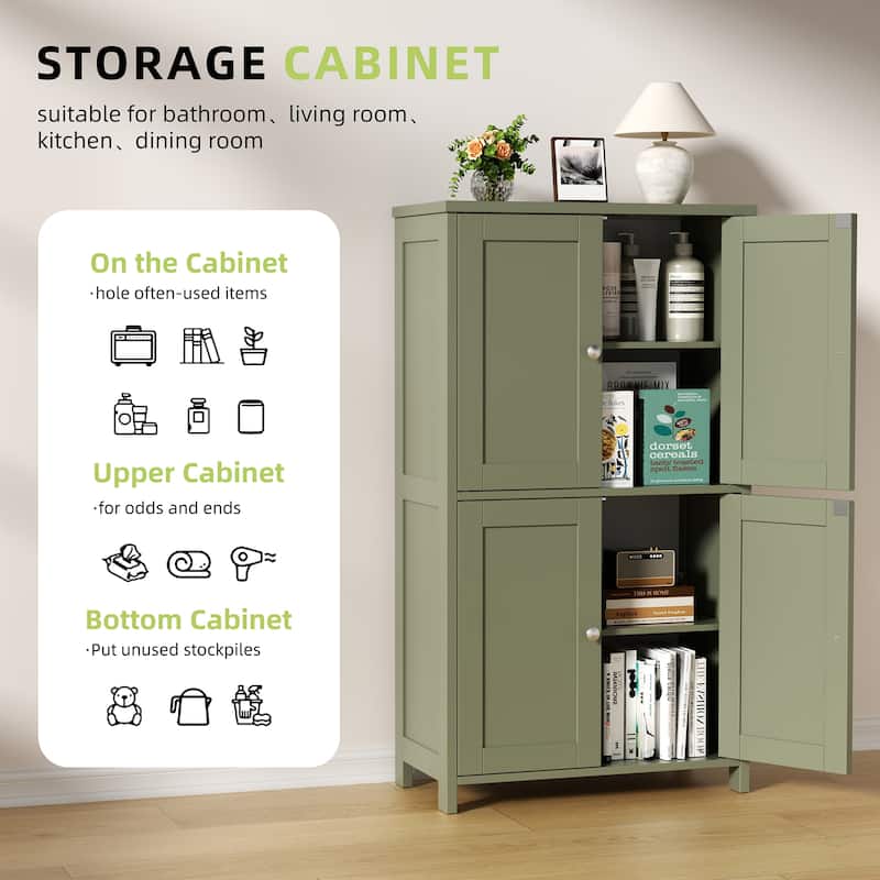 Multi-Room Storage Cabinet with Waterproof Board – Organizer for Bathroom, Kitchen & Living Room