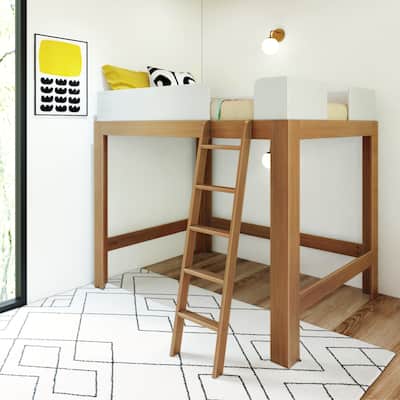 Max and Lily Mid-Century Modern Full-Size High Loft Bed