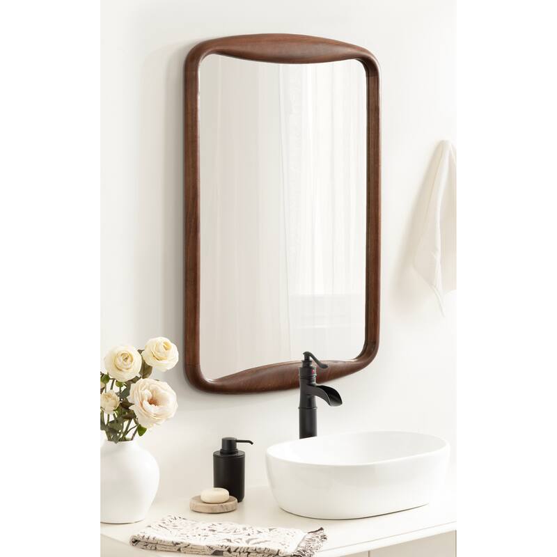 Kate and Laurel Hera Radius Rectangle Wood Mirror - 24x36