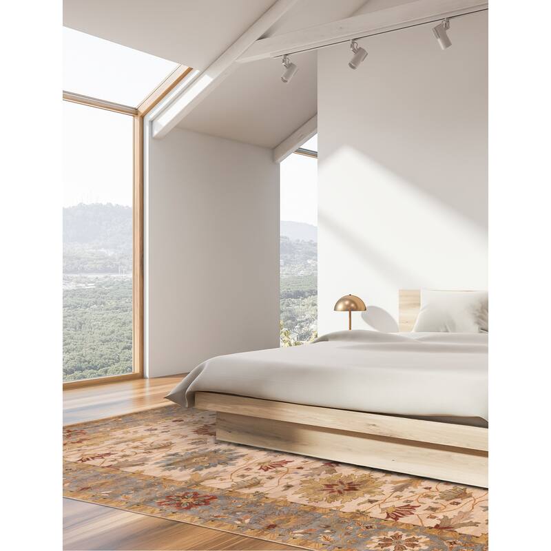 ECARPETGALLERY Hand-knotted Jules Serapi Ivory Wool Rug - 10'0 x 13'11