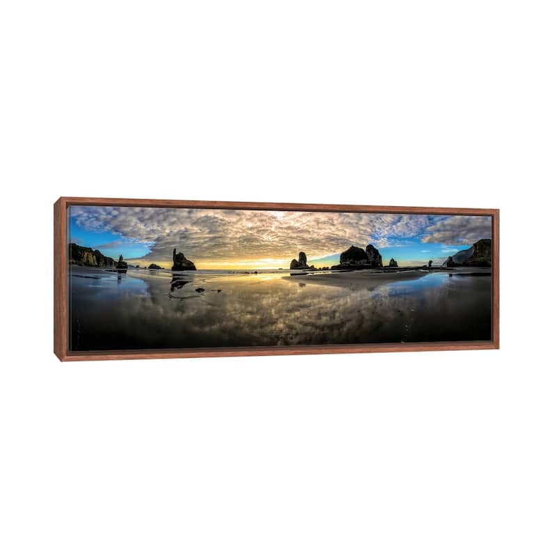 "Before Sunset Motukiekie Beach West Coast New Zealand" by OLena Art Framed