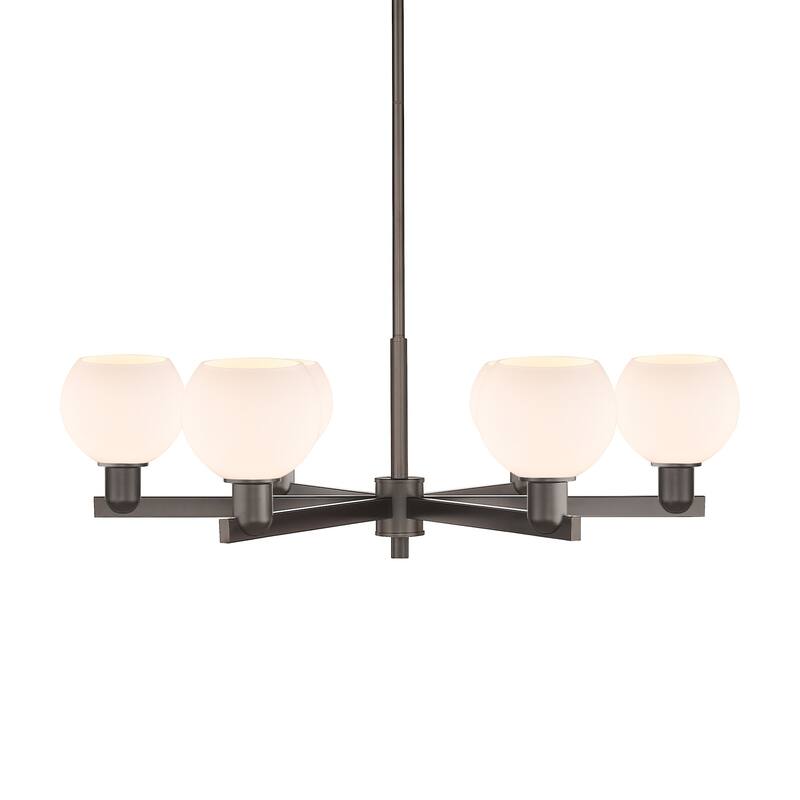 Innovations Lighting 716-6CR-10-36 Athens Chandelier Athens 6 Light - Oil Rubbed Bronze / Matte White