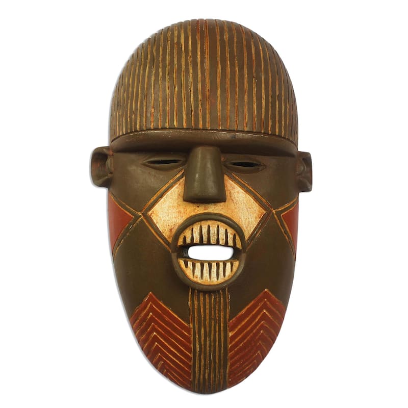Novica Handmade Luena African Wood Mask